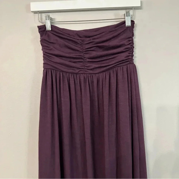 LAMade Strapless Plum Purple Maxi Length Ruched Top Dress Sz Small NWOT - Picture 9 of 9